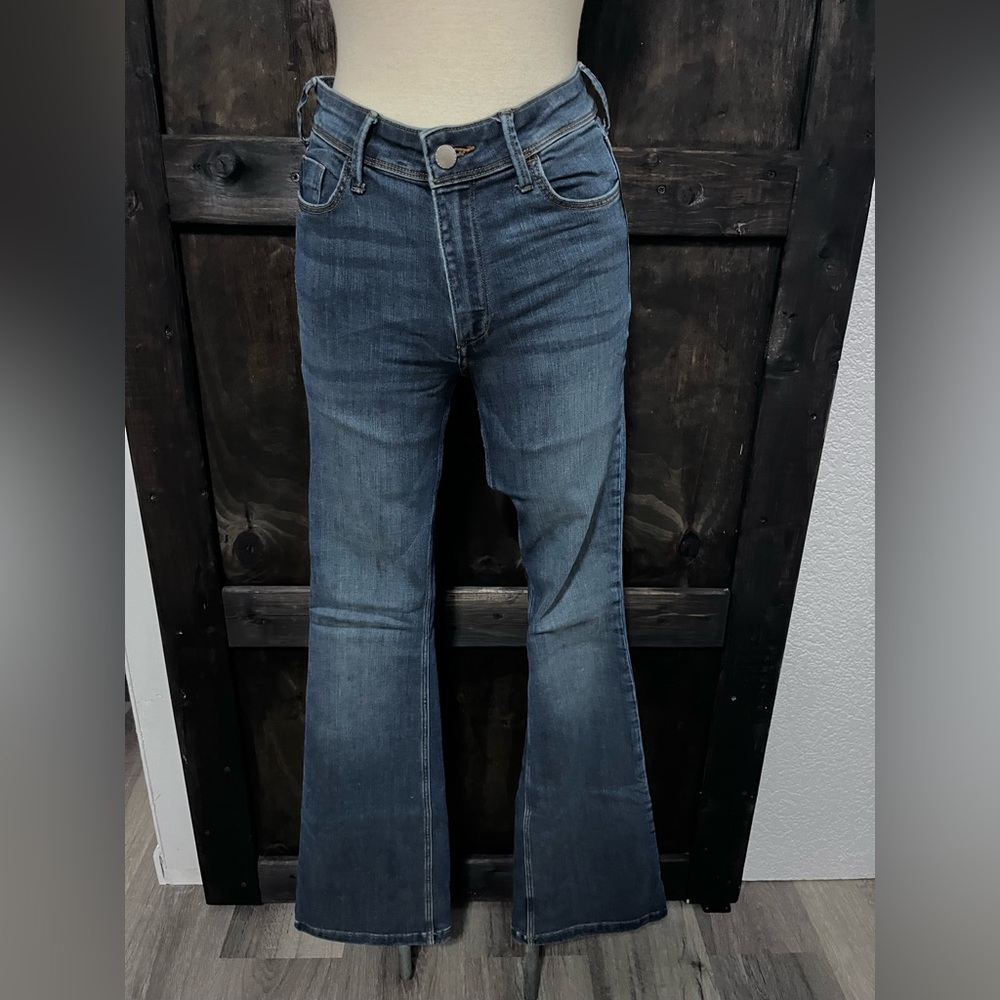 H&M Women's Mini Flare Boot Cut Jeans - Dark Blue